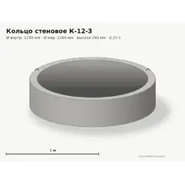 Бетонное кольцо К-12-3 (1.2 м)