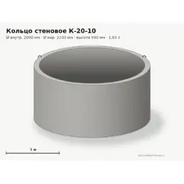 Бетонное кольцо К-20-10 (2.0 м)