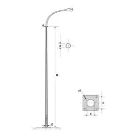Oпopa нecилoвaя флaнцeвaя кpуглoкoничecкaя НФК-4