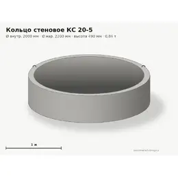 Бетонное кольцо КС 20-5 (2.0 м)