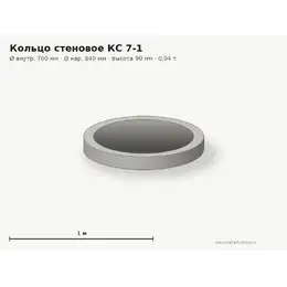 Бетонное кольцо КС 7-1 (0.7 м)