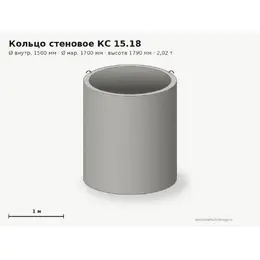 Бетонное кольцо КС 15.18 (1.5 м)