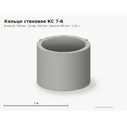 Бетонное кольцо КС 7-6 (0.7 м)