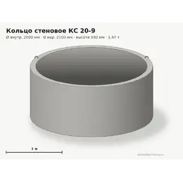 Бетонное кольцо КС 20-9 (2.0 м)